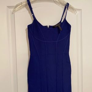 Bcbg royal blue bodycon mini dress with back zipper